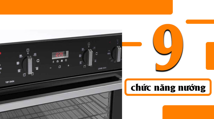 Lò nướng Malloca MOV-65DE - 9 chức năng nướng